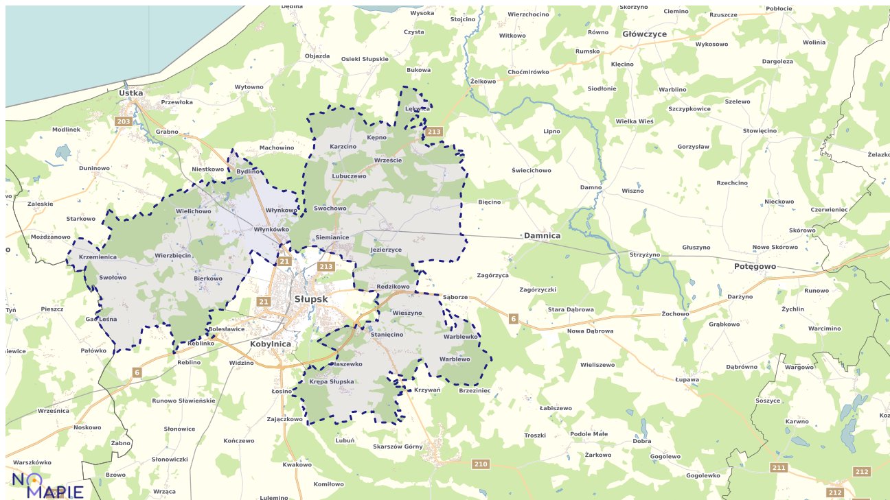 Mapa wyborów do sejmu Słupsk